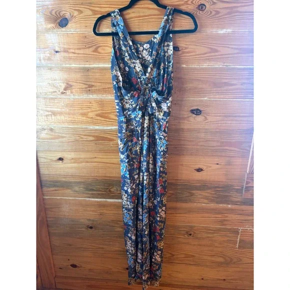 NWT Spell Flora Jumpsuit Mystic Navy Floral Wide Leg Boho Size M Cottagecore - Picture 4 of 11